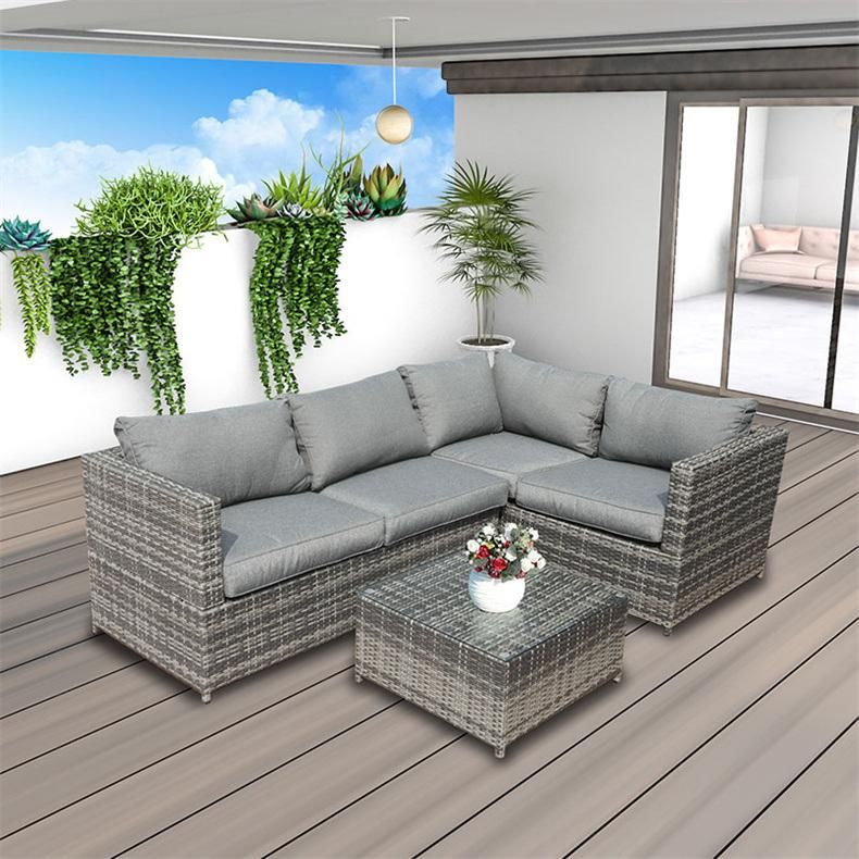 Durable Garden Furniture Sets Outdoor Wicker Garden Sofa PE Rattan Furniture