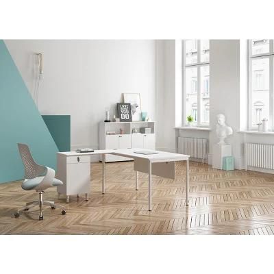 High Quality Modern Furniture White L Shaped Executive Office Desk