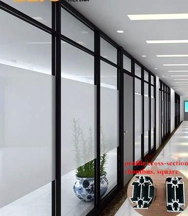 Fashion Office Partition Modular Modern Material Design Furniture Glass Wall Partition