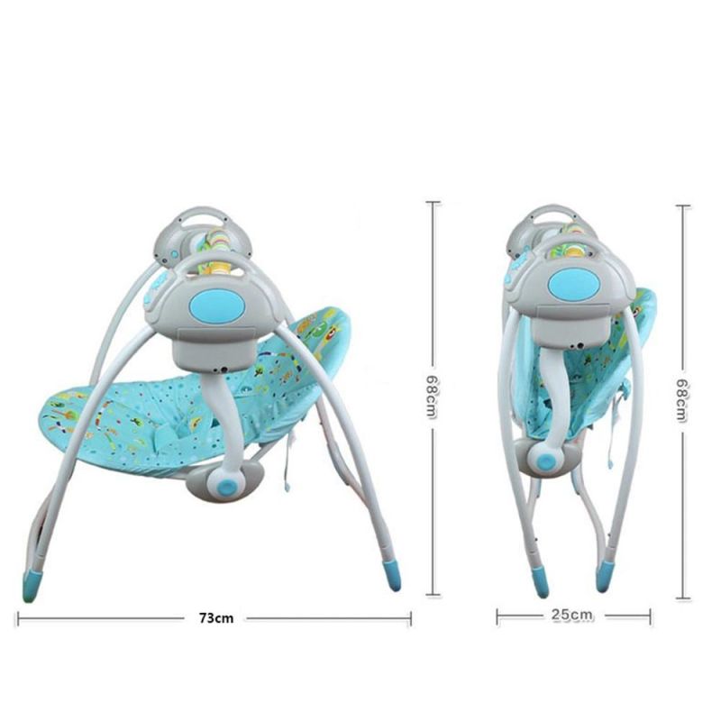 Baby Girl Musical Rocker Multifunctional Electric Baby Rocking Chair with Remote Control Pillow &Mosquito Net