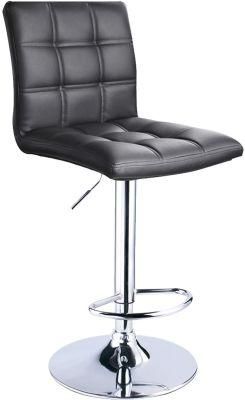 High Hotel Luxury Stainless Steel Adjustable White Minimalist Bar Chair