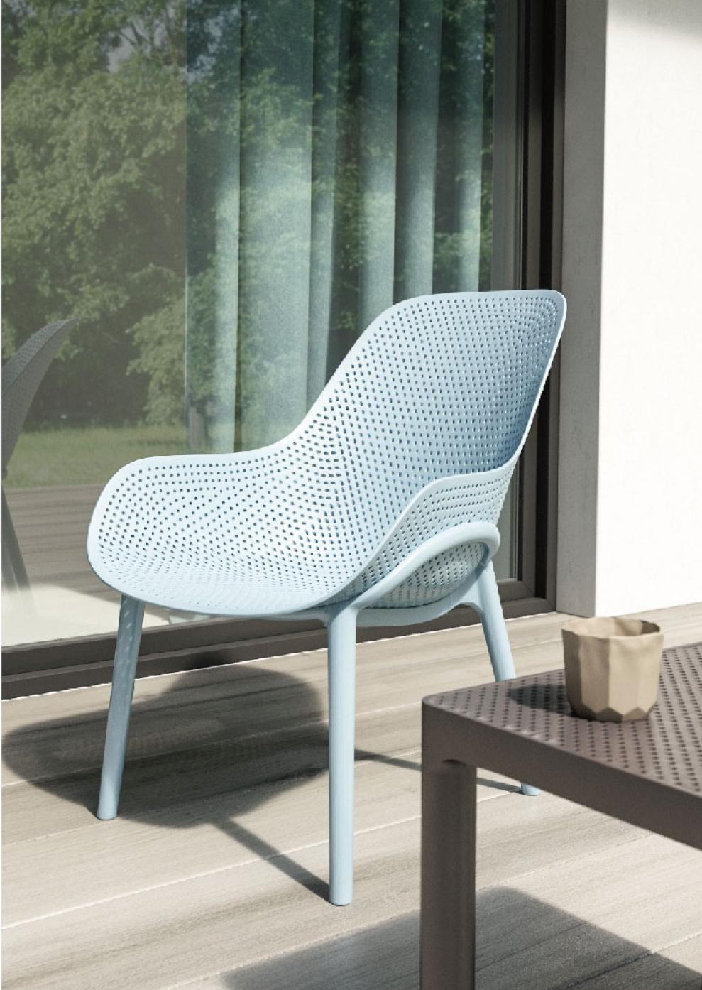 Wholesale Outdoor Furniture Modern Style Garden Furniture Erie Plastic Chair Eco-Friendly PP Lounge Sofa Chair