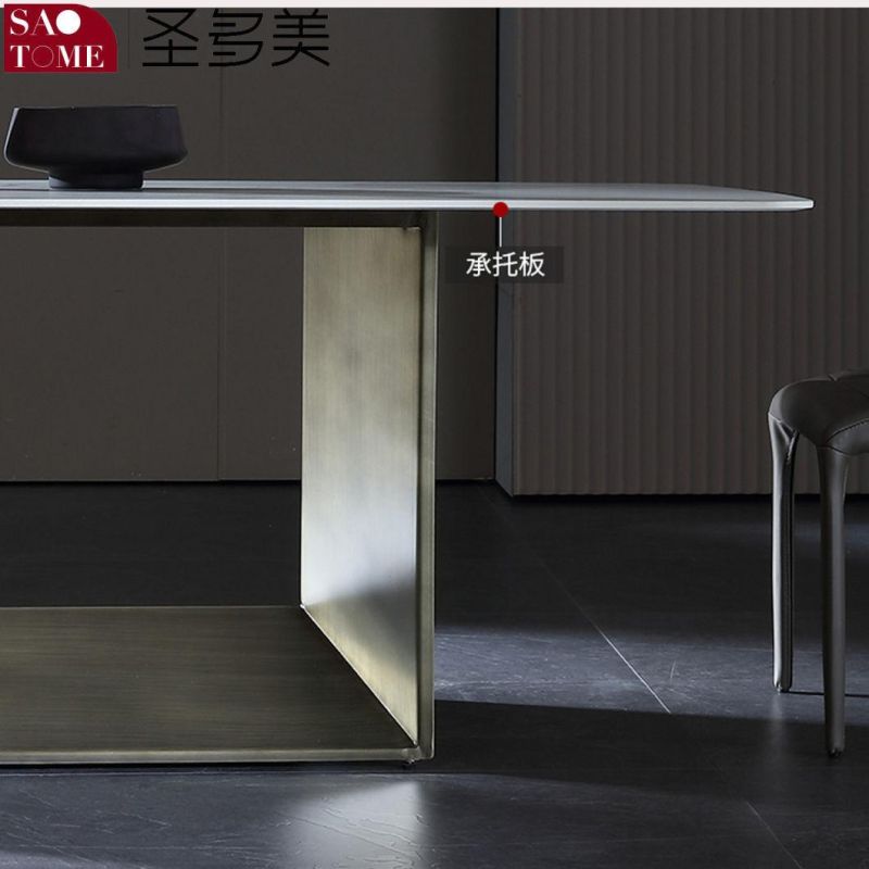 Modern Living Room Dining Room Furniture Stainless Steel Base Dining Table