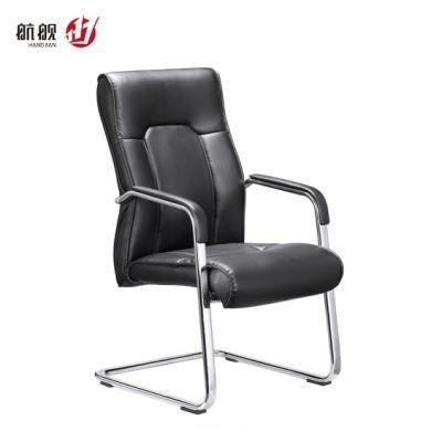 MID Back Armrest Leather Sofa Bow Chair Office Furniture