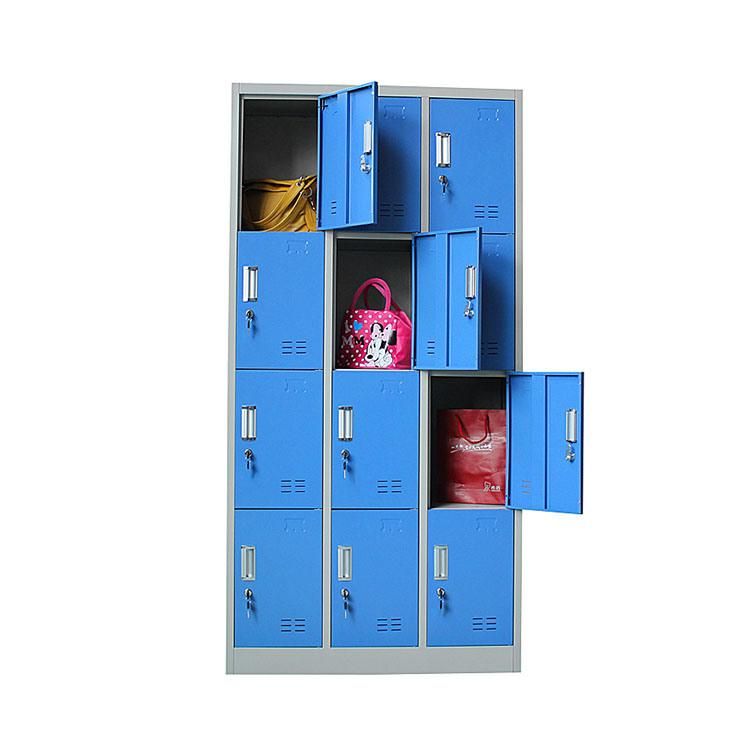 Modern Italian Closet Furniture Kd 12 Door Worker School Wardrobe Closet in Promotion