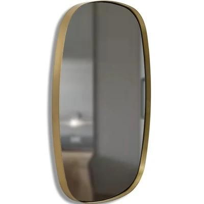 Brass Frame Hallway Decor Bathroom Wall Mirror for Vanity