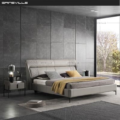 Modern Bedroom Furniture Wall Bed Leather Bed King Size Bed with Storage Gc2001