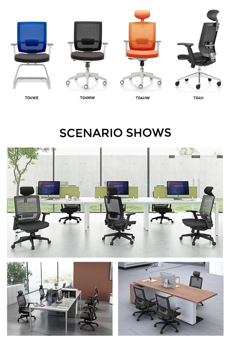 Factory Visitor Component Swivel Modern Comfortable Mesh Caster Wheel Office Ergonomic Staff Chair