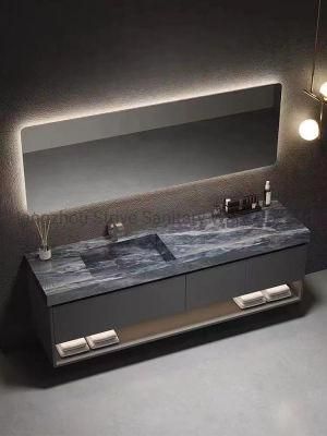 MDF Bathroom Cabinet with LED Illuminated Mirror Basin Cabinet Bathroom Furniture