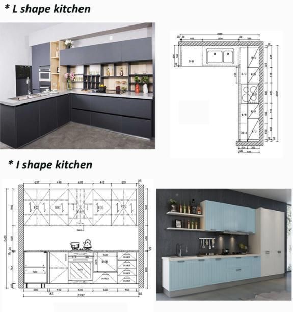 Cheap Handless Fitted Kitchen Cabinetry Set Designs Furniture Modern Gray Lacquer Flat Pack Panel Modular Kitchen Cabinet