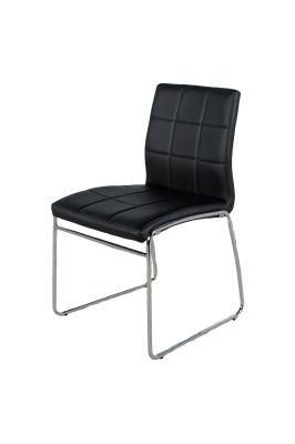 Cheap Home Offce Furniture PU Leather Dining Room Chair with Steel Legs