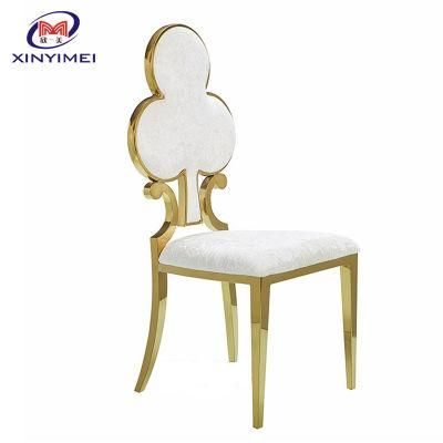 Cheap Modern Metal Stainless Steel Hole Back Gold Wedding or Event Chair