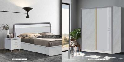 Home King Size Big Headboard Leather Upholstered Italian Style Modern Luxury Bed Room Frame Set Bed Room Furniture Bedroom Sets