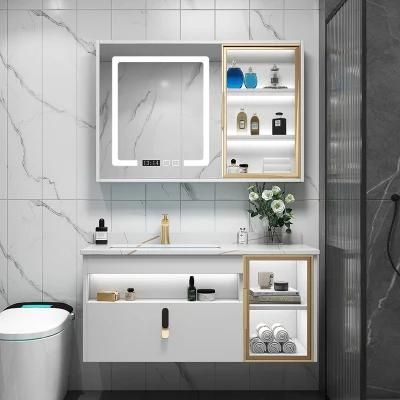 Luxury Bathroom Cabinet Furniture New Design Wall Mounted Bathroom Vanity Cabinets with LED Mirror