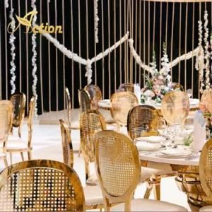 Modern Design Outdoor Gold Wedding&#160; Event&#160; Dining Furniture