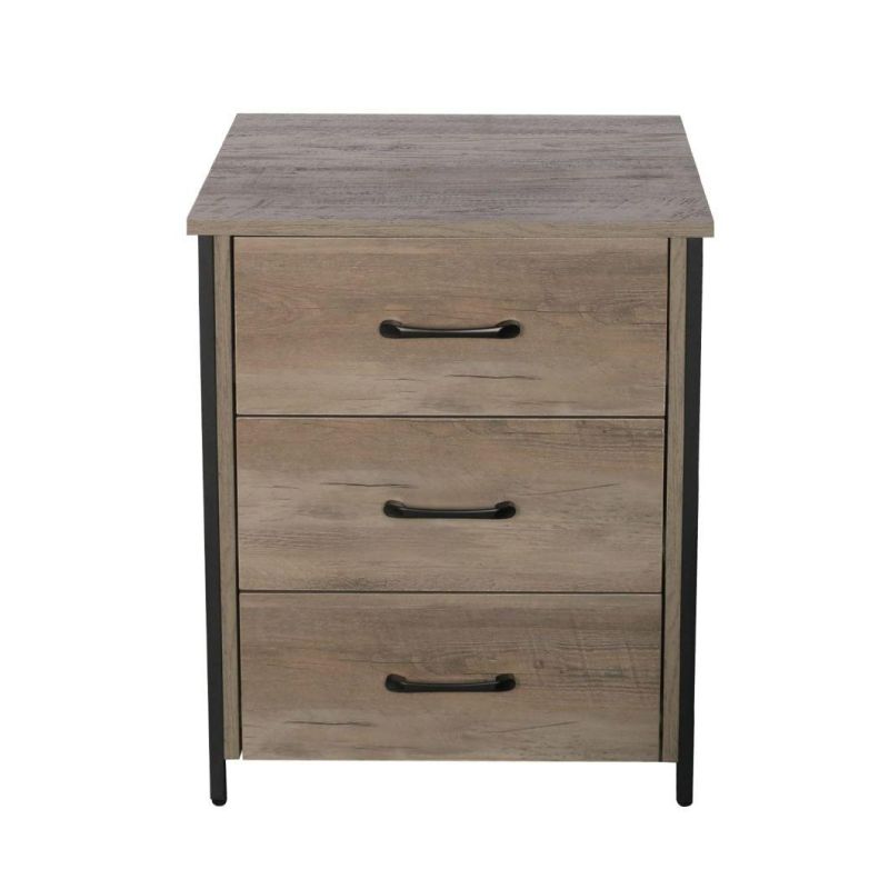 Nightstand Simple Side Table with 3 Drawers