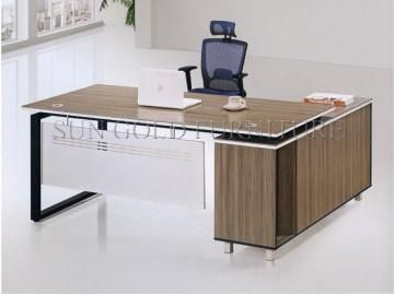 Modern Wooden L Shaped Executive Desk with Vice Cabinet (SZ-WSE27)