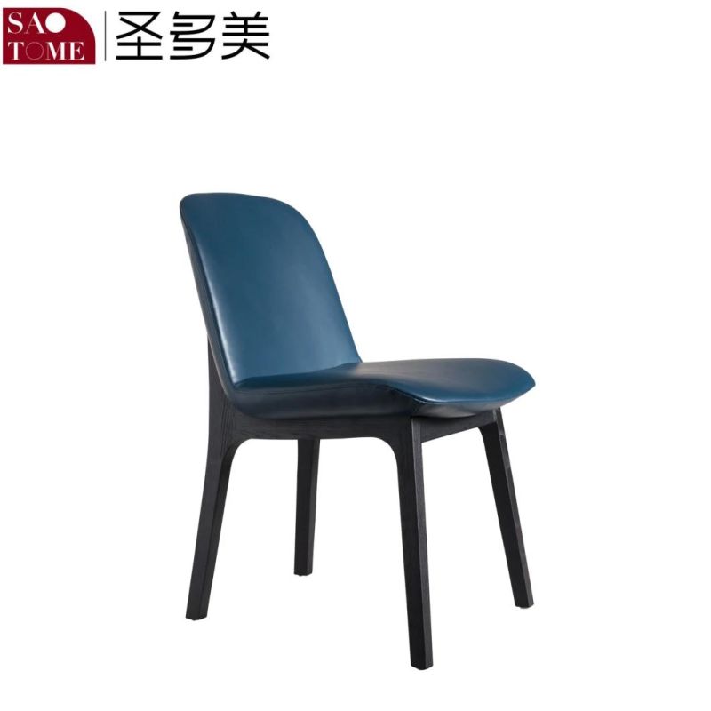 Modern Restaurant Furniture Black Leather Dining Chair