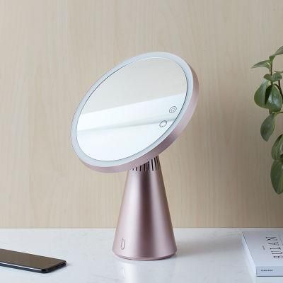 Table Lamp LED Makeup Mirror with Removeable 5X Magnifying Mirror Bluetooth Speaker