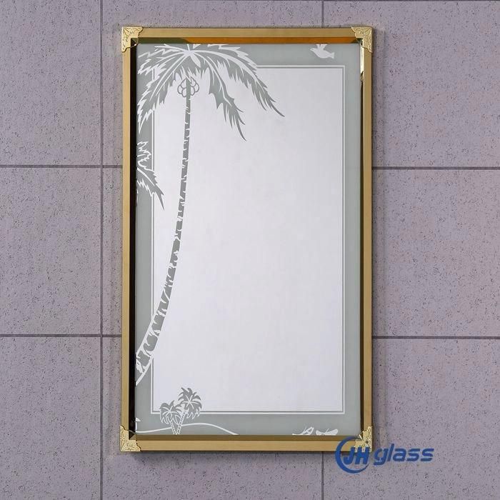 Home Decor Wall Mirror Framed Stainless Steel Bathroom Mirror Bath Mirror