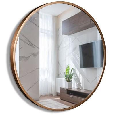 Amazing Rosy Gold Lustrous Fitted Bathroom Vanity Mirror