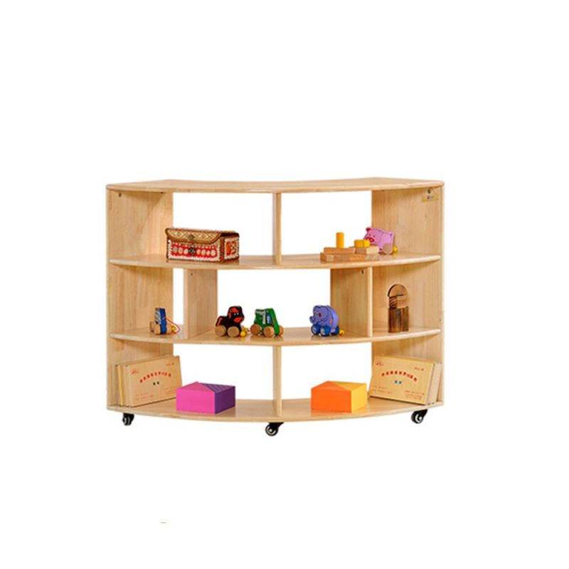 Nursery School Kids Toy Storage Cabinet, Baby Display and Storage Wooden Rack and Cabinet, Children Care Center Furniture, Playroom Furniture Toy Cabinet