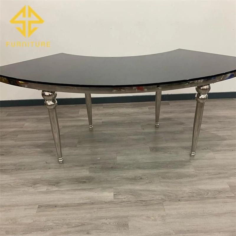 Wholesale Modern Half Round Shape Marble Wedding Banquet Table