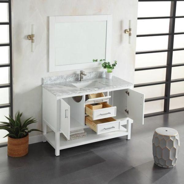 48′′ Color Matte White Single Bathroom Vanity