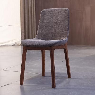 Injection Foam Solid Wood Dining Chair with PU/Fabric in 20 Colors