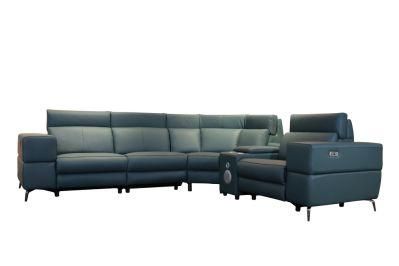 Modern European Design Leisure Home Living Room Furniture Set Genuine Leather Sectional Sofa