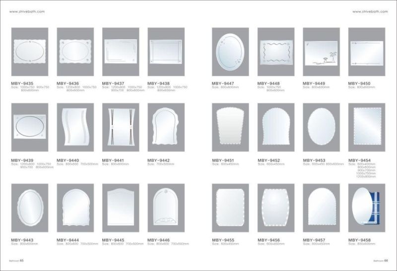 2022 Hot Sell Flat Decorative Cosmetic Wall Bathroom Mirror