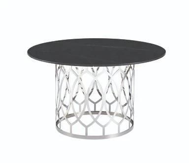 Stainless Steel Table Leg Marble Top Round Dining Tables for Home Furniture