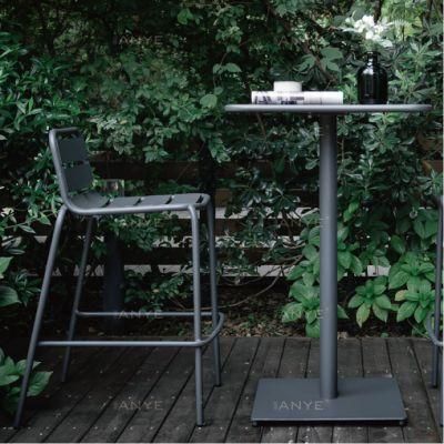 Modern Restaurant Table Leisure Metal Coffee Table Garden Chair Steel Bistro Chair Outdoor Furniture