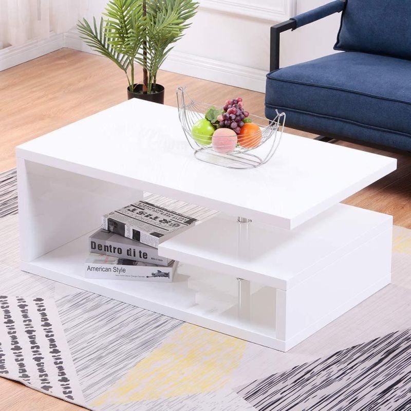 Factory Manufacturer Supplier Wholesale MDF Storage MID Century Modern Living Room Wooden Coffee Tables