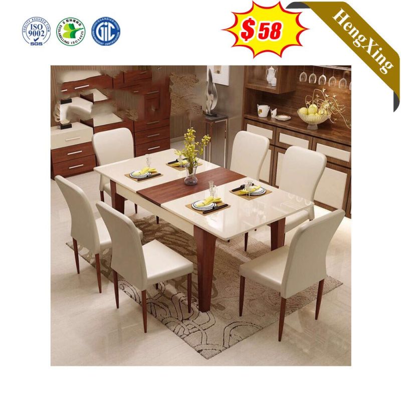 Rectangle Home Wooden Modern Set High Performance Fixed Dining Table