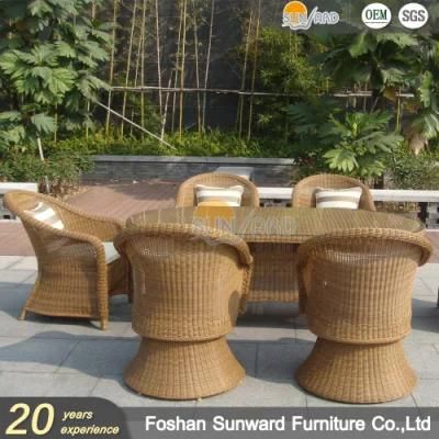 Modern Home Hotel Restaurant Handmade Rattan Wicker Weaving Woven Garden Patio Outdoor Dining Aluminum Tables Chairs Sofa Set Furniture