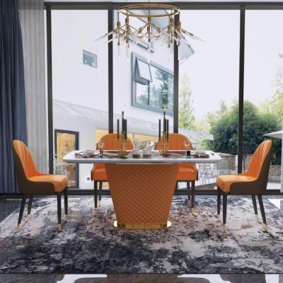Modern Luxury Marble Top Dining Table Modern Furniture Dining Set with Chairs