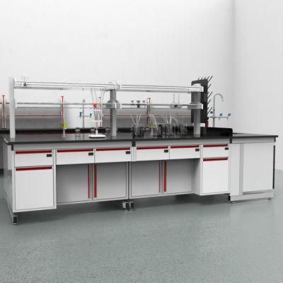 Hot Sell Factory Direct Chemistry Steel Lab Furniture with Top Glove Box, Factory Direct Sale Pharmaceutical Factory Steel Aluminum Lab Bench/