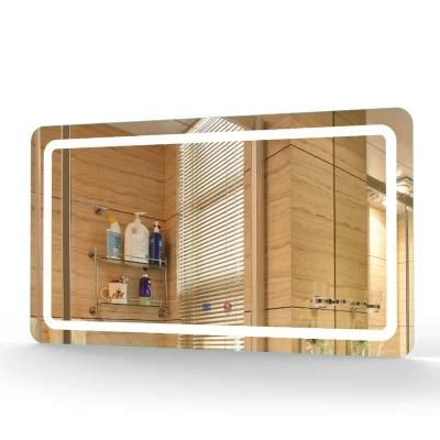 Rectangular Smart Glass Vanity Furniture LED Bathroom Wall Mirror with Lights