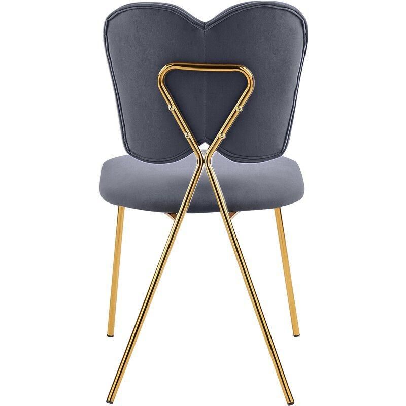 Modern Home Furniture Restaurant Furniture Velvet Golden Metal Dining Chair