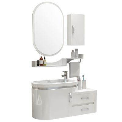 Toilet Bathroom Furniture Vanity PVC Bathroom Cabinet with LED Mirror