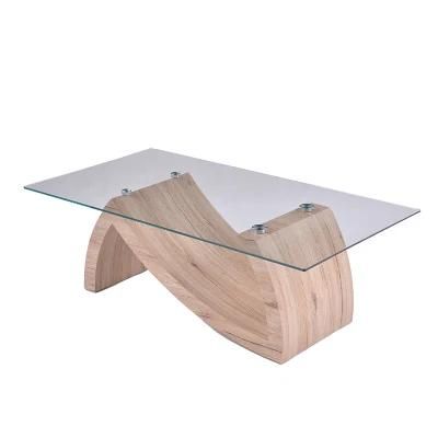 Chinese Hotel Home Living Room Furniture Design Modern Glass Cafe Furniture Coffee Table