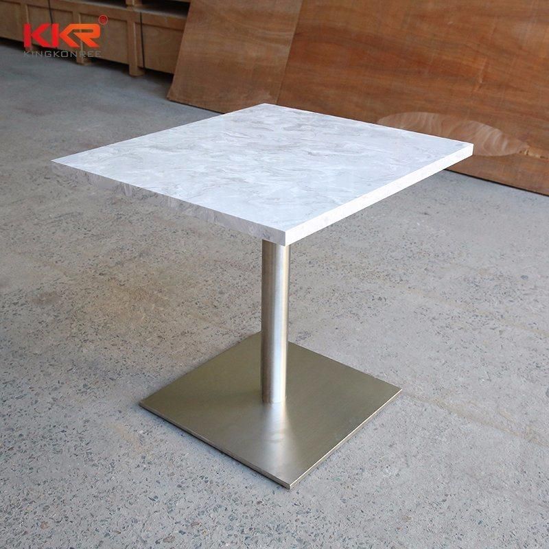 Kkr Stone Table Modern Bar Free-Standing Island Acrylic Solid Surface Bar Table