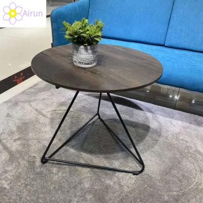 Nordic Modern Living Room Wooden Round Top Coffee Table Sets End Tea Tables