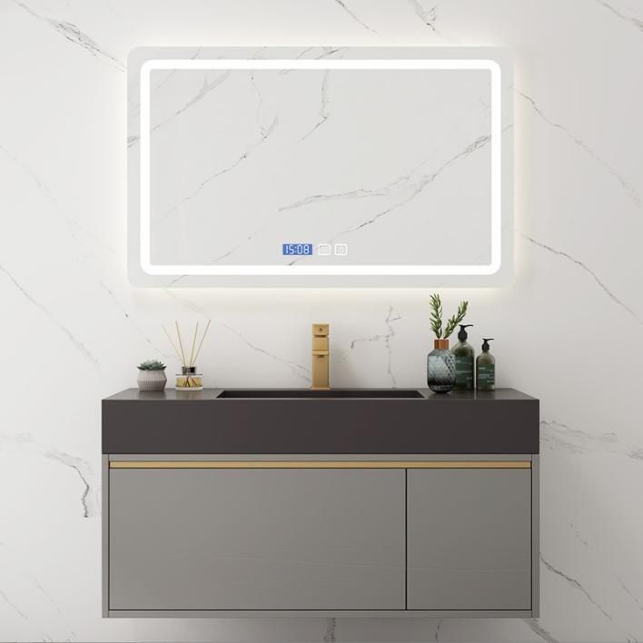 Nordic Bathroom Vanity Light Luxury Rock Board Modern Simple Wall Mounted Cabinet Bathroom Vanity