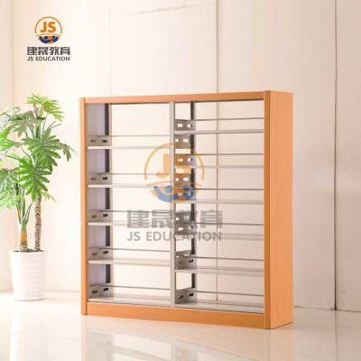 Metal Wooden Knock Down Book Rack School Library Steel Bookshelf