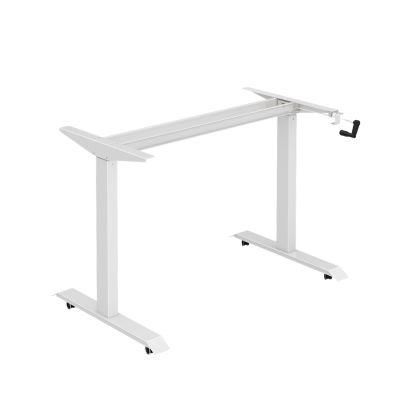 Modern Style Wooden Office Desk Furniture Height Adjustable Manual Table