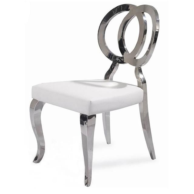 Outdoor Restaurant Rental Hotel Wedding Dining Metal Chromed Chair