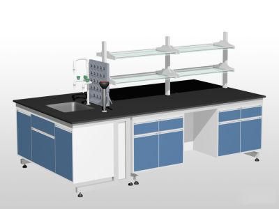 Hospital Steel Lab Furniture with Wheels, Hospital Steel Lab Bench with Liner/