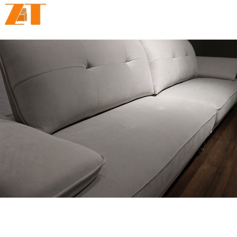 Home Furniture Simple White Fabric Sofa Set Living Room Furniture Recliner Sofa